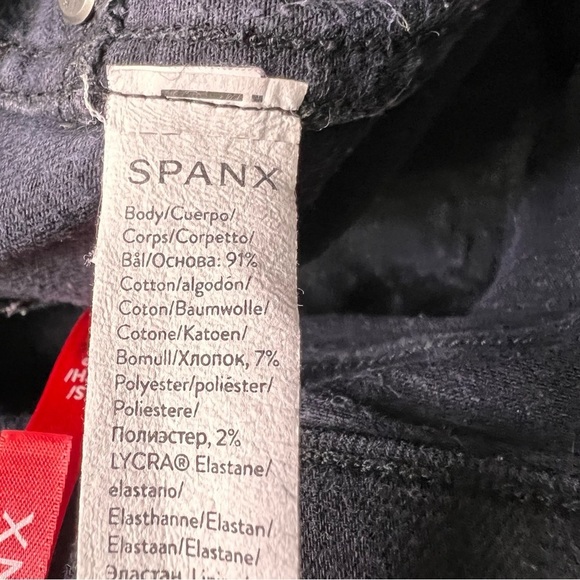 SPANX Jean-ish Ankle Denim Leggings Faded Black Size Small - Picture 9 of 10